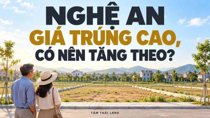 Ảnh minh họa giá đất đấu giá Nghệ An với thông điệp giá trúng cao có nên tăng theo