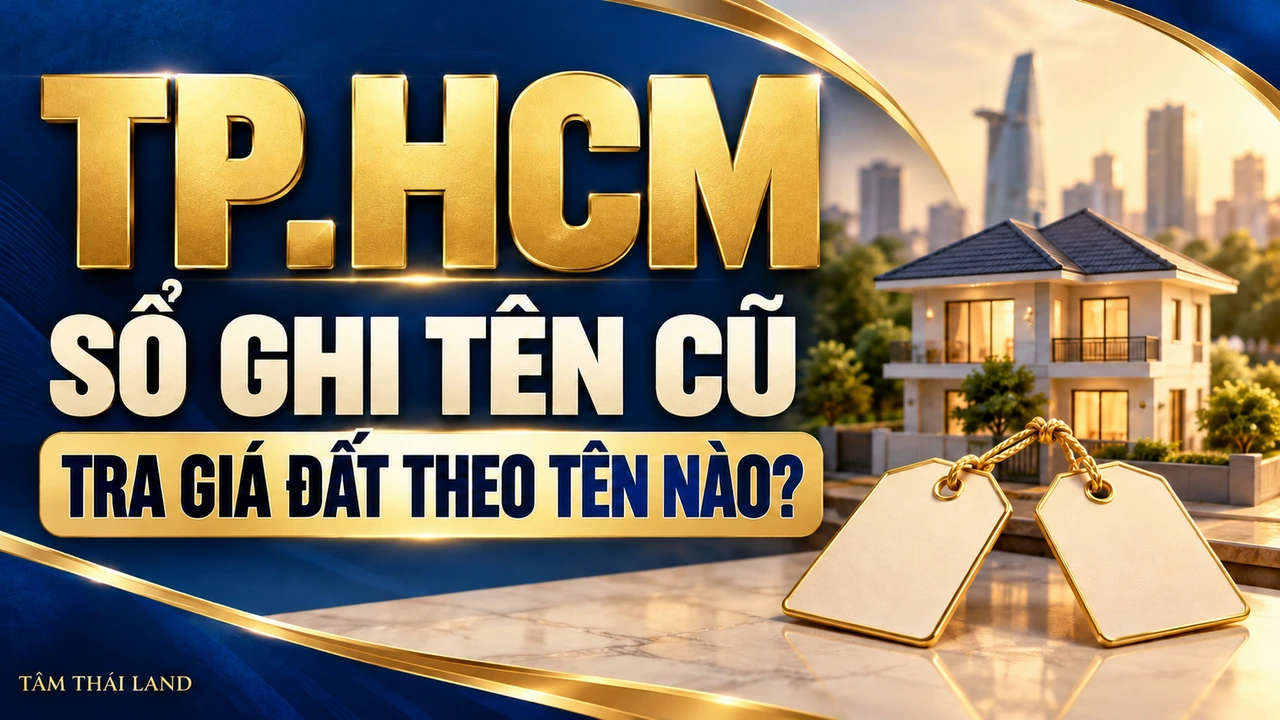 Minh họa TP.HCM, SỔ GHI TÊN CŨ, TRA GIÁ ĐẤT THEO TÊN NÀO?.