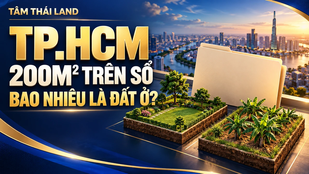 Minh họa TP.HCM, 200M² TRÊN SỔ, BAO NHIÊU LÀ ĐẤT Ở?.