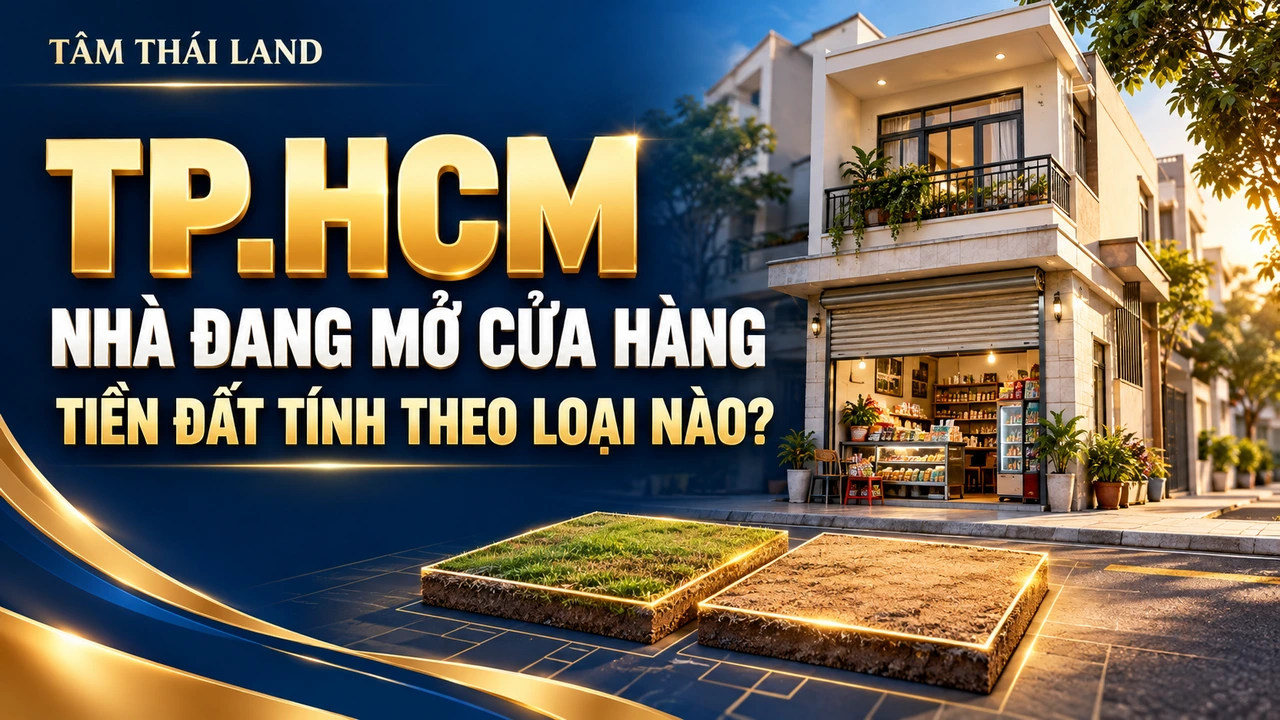 Minh họa TP.HCM, NHÀ ĐANG MỞ CỬA HÀNG, TIỀN ĐẤT TÍNH THEO LOẠI NÀO?.