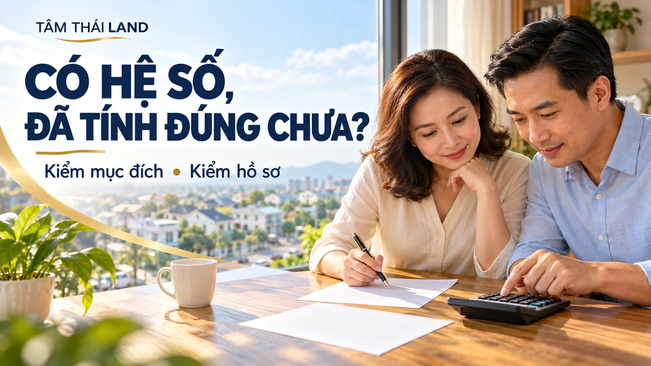 Minh họa gia đình kiểm mục đích và hồ sơ trước khi tính giá đất theo hệ số tại Nghệ An