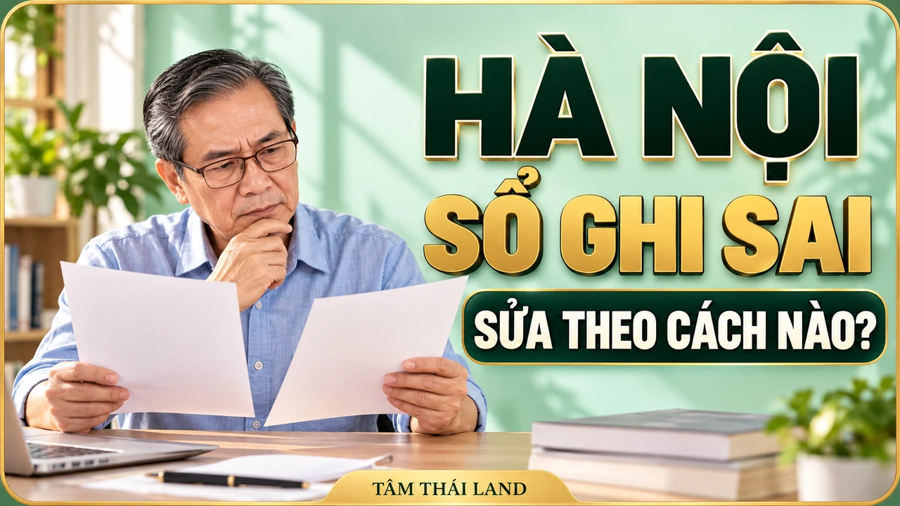 Minh họa AI cho Sổ đỏ Hà Nội sai tên, số thửa: Sửa theo thủ tục nào; không phải hồ sơ hoặc nhân vật thật.