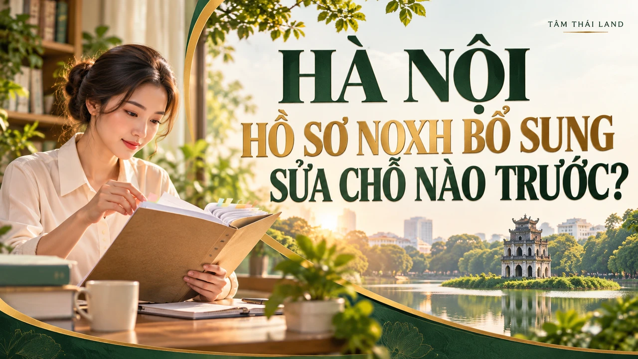 Minh họa AI chủ đề Hồ sơ NOXH Hà Nội cần bổ sung: Cách kiểm và sửa; không phải người hoặc hồ sơ thật.