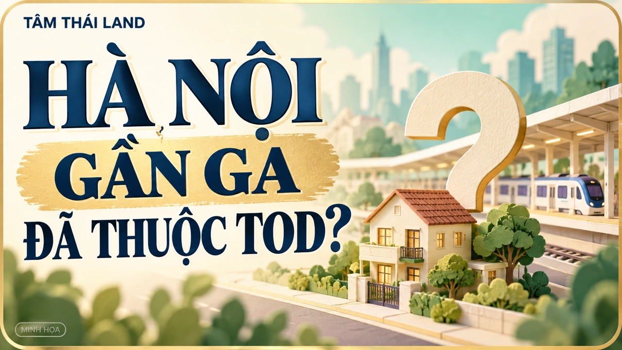 Minh họa biên tập Hà Nội: Người bán nói “cách ga vài phút” — vậy đã thuộc TOD?