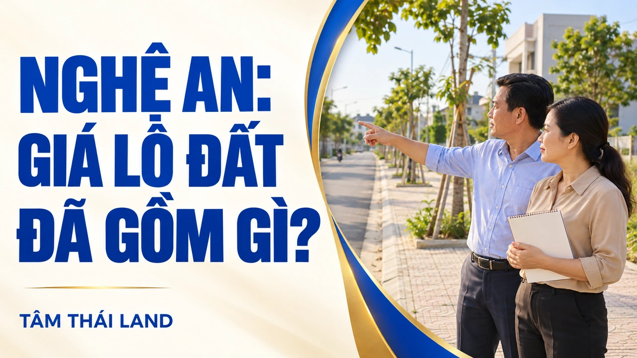 Minh họa gia đình xem đường trước khu đất và hỏi giá lô đất Nghệ An đã gồm những gì.