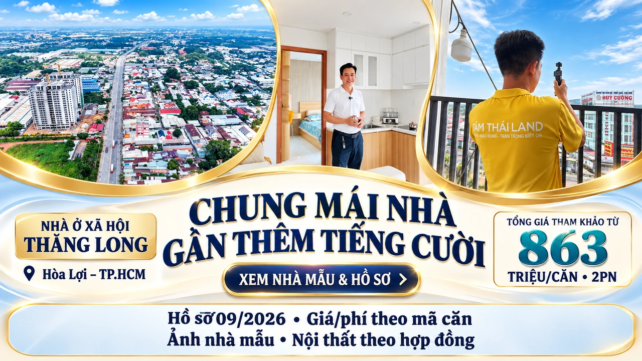 Nhà ở xã hội Thăng Long Hòa Lợi TP.HCM với tổng thể công trình và căn hộ mẫu