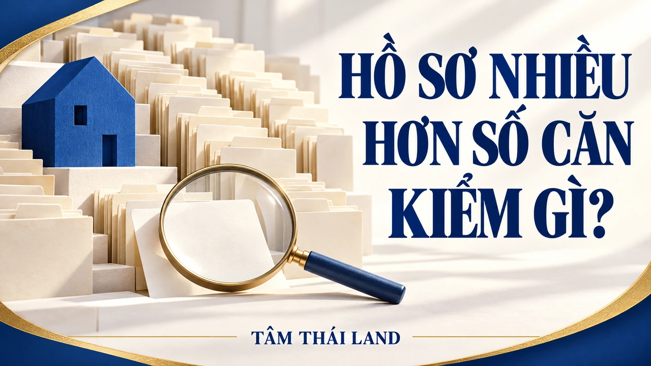 Minh họa ý niệm hồ sơ nhà ở xã hội, ngôi nhà và kính lúp; không phải hồ sơ hay dự án thực tế.