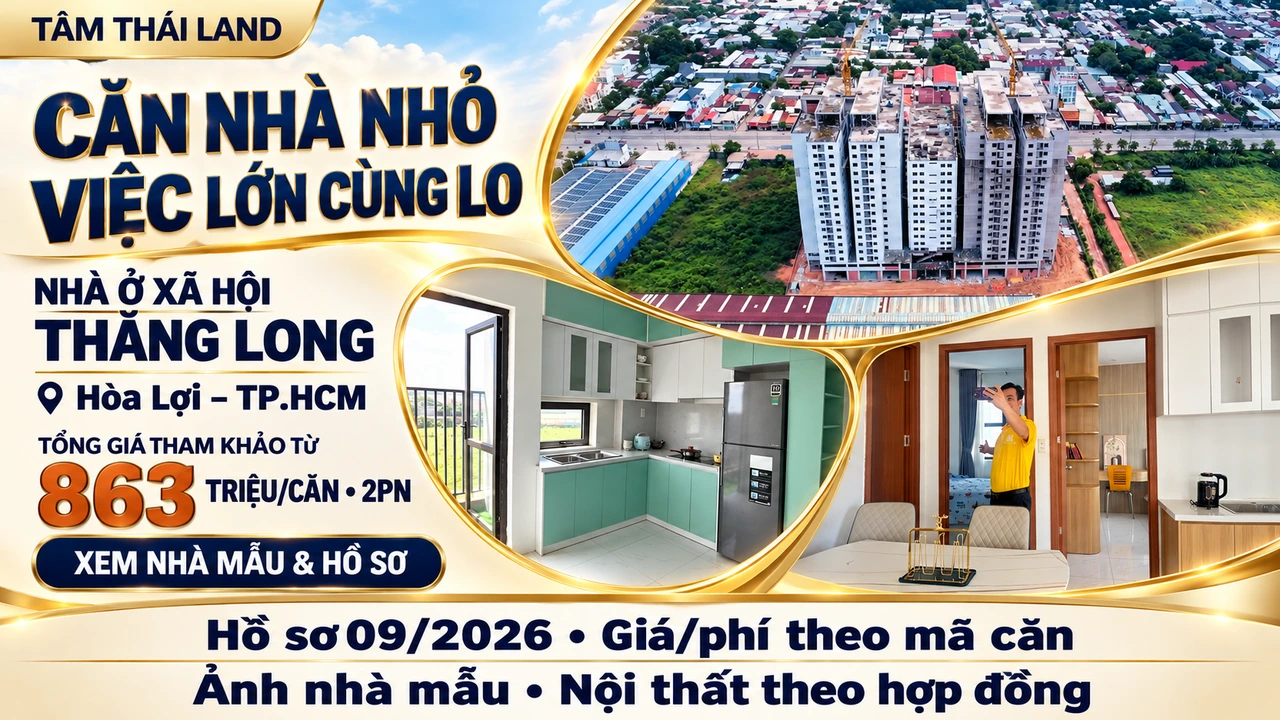 Thiết kế Thăng Long Hòa Lợi, TP.HCM, ghép tổng thể công trình với bếp xanh và bàn ăn căn mẫu