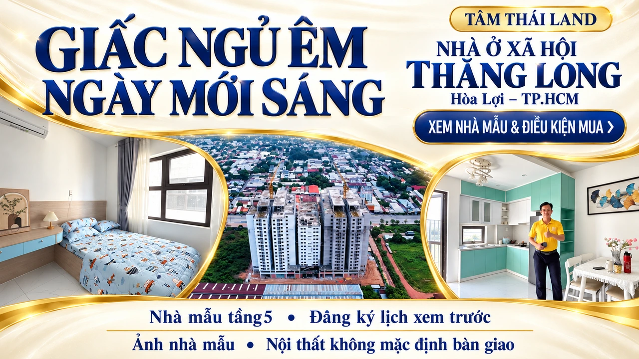 Phòng ngủ, khu bếp căn mẫu và toàn cảnh công trình Thăng Long.