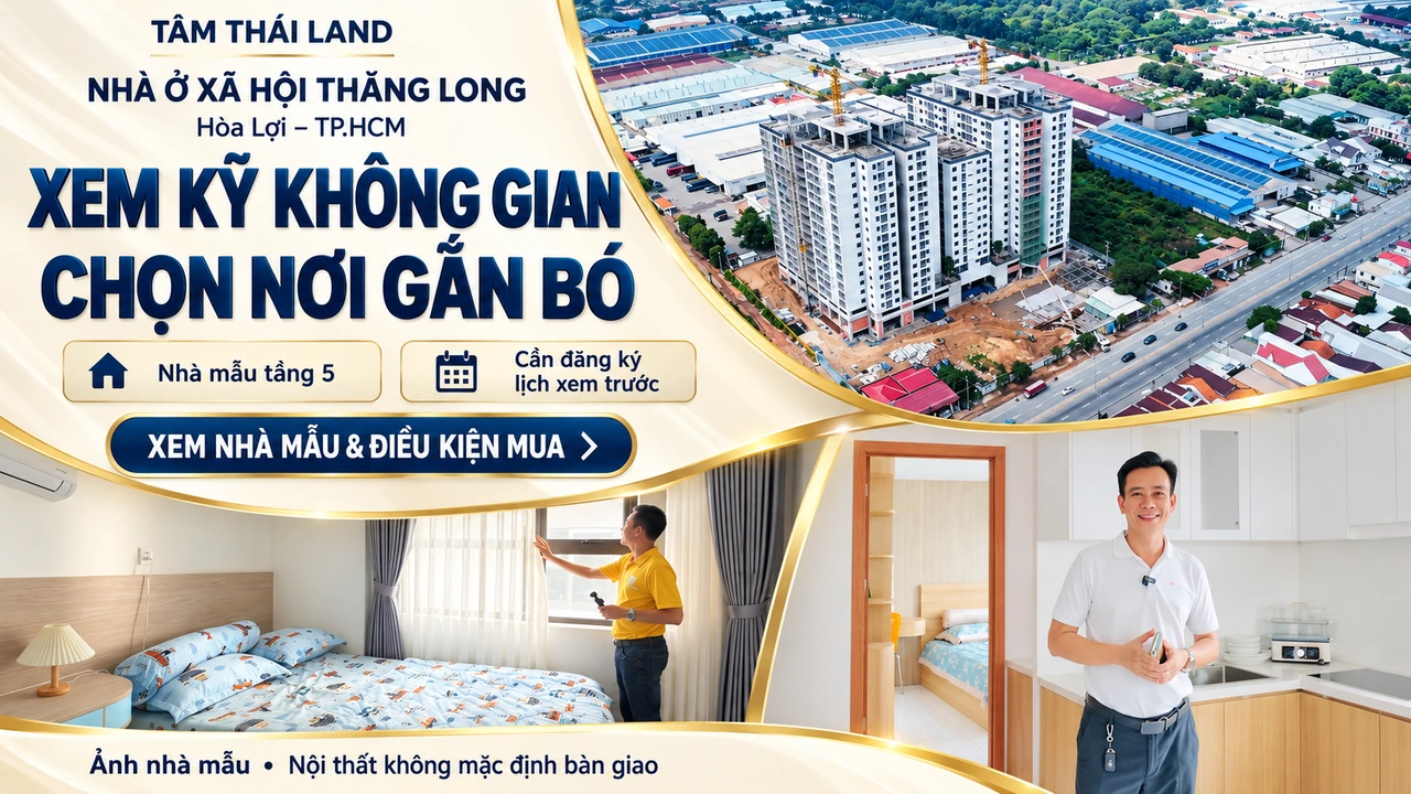 Toàn cảnh Thăng Long, người giới thiệu phòng ngủ và bếp căn mẫu.