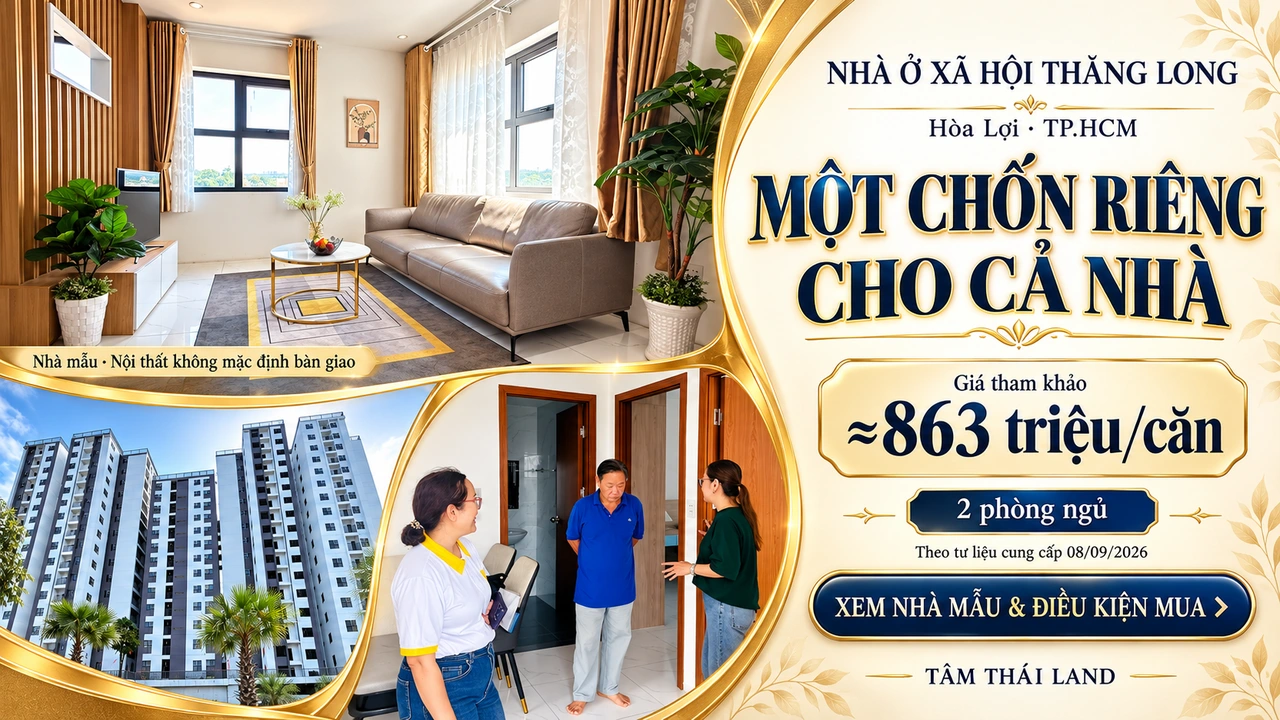 Phòng khách căn mẫu, mặt ngoài tòa nhà và nhóm người trao đổi tại căn Thăng Long.